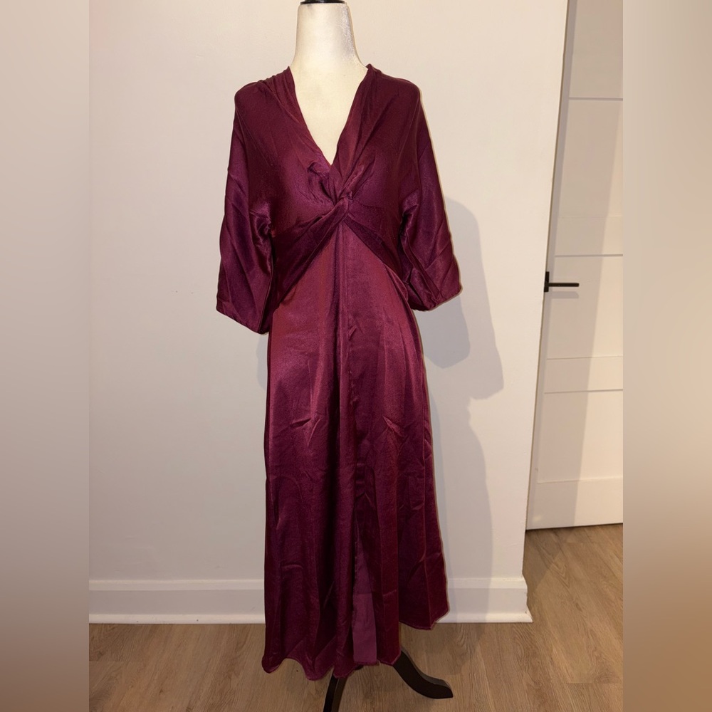 Elegant Burgundy Dress